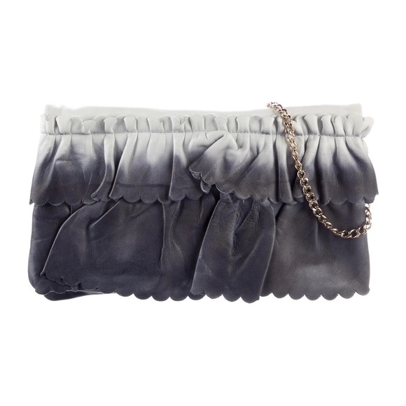 Red Valentino Ombré Leather Flap Bag Blue Light Grey Stone - Picture 1 of 16